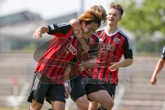 Regionalliga Bayern - FC Ingolstadt 04 II - SV 01 Viktoria Aschaffenburg - 5:3 - Tor Jubel 4:3 Führung durch Ryoma Watanabe (17) mit Ludwig Räuber (15)