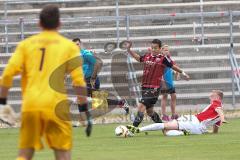 Regionalliga Bayern - FC Ingolstadt 04 II - FC Augsburg II - Stefan Müller (10) wird gefoult