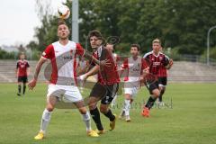 Regionalliga Bayern - FC Ingolstadt 04 II - FC Augsburg II -  #mitte Marcel Schiller (19) wird von links Tim Rieder (FCA) weggedrängt