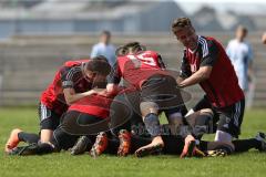 Regionalliga Bayern - FC Ingolstadt 04 II - SV 01 Viktoria Aschaffenburg - 5:3 - Tor Jubel 4:3 Führung durch Ryoma Watanabe (17) mit Ludwig Räuber (15) Matthias Heiß (4)