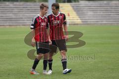 Regionalliga Bayern - FC Ingolstadt 04 II - FC Augsburg II -  rechts Marcel Hagmann (23)  spricht mit Sammy Ammari (9)