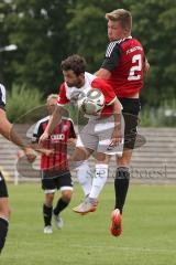 Regionalliga Bayern - FC Ingolstadt 04 II - FC Augsburg II -  links Simon Krumpschmid (FCA) und rechts Gordon Büch  (2)