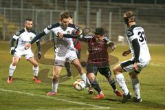 Regionalliga Bayern - FC Ingolstadt 04 II - FC Amberg - rechts Stefan Müller (10) Torchance, links mitte Michael Plänitz (FCA) und rechts 31 Kevin Kühnlein (FCA)