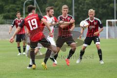 Regionalliga Bayern - FC Ingolstadt 04 II - FC Augsburg II - Gerangel um den Ball links Marcel Schiller (19) und Gordon Büch  (2) znd ganz rechts Stefan Wannenwetsch
