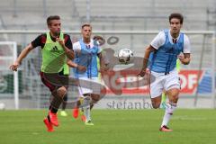 1. Bundesliga - Fußball - FC Ingolstadt 04 - Saisoneröffnung im Audi Sportpark - Showtraining - Stefan Lex (14, FCI) Romain Brégerie (18, FCI)