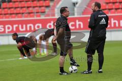 1. Bundesliga - Fußball - FC Ingolstadt 04 - Saisoneröffnung im Audi Sportpark - Showtraining - Cheftrainer Markus Kauczinski (FCI) und Co-Trainer Patrick Westermann (FCI)
