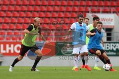 1. Bundesliga - Fußball - FC Ingolstadt 04 - Saisoneröffnung im Audi Sportpark - Showtraining - Tobias Levels (28, FCI) Almog Cohen (36, FCI) Maurice Multhaup (31, FCI)