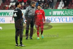 1. Bundesliga - Fußball - FC Augsburg - FC Ingolstadt 04 - vor dem Spiel Co-Trainer Michael Henke (FCI) und Almog Cohen (36, FCI)