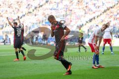 1. Bundesliga - Fußball - Hamburger SV - FC Ingolstadt 04 - Lukas Hinterseer (16, FCI) Tor zum Ausgleich 1:1 Jubel Gestik