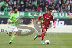 1. Bundesliga - Fußball - VfL Wolfsburg - FC Ingolstadt 04 - Yunus Malli (10 Wolfsburg) Alfredo Morales (6, FCI)