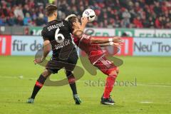 1. Bundesliga - Fußball - Bayer Leverkusen - FC Ingolstadt 04 - Aleksandar Dragovic (Leverkusen 6) Darío Lezcano (11, FCI)