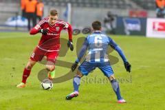 1. BL - Saison 2016/2017 - Hertha BSC - FC Ingolstadt 04 - Max Christiansen (#19 FCI) - Vladimir Darida (#6 Hertha) - Foto: Meyer Jürgen