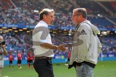 1. Bundesliga - Fußball - Hamburger SV - FC Ingolstadt 04 - Cheftrainer Bruno Labbadia (HSV) Cheftrainer Markus Kauczinski (FCI) vor dem Spiel