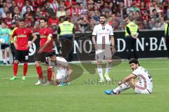 1. Bundesliga - Fußball - SC Freiburg - FC Ingolstadt 04 - Spiel ist aus, 1:1 Endstand, Ingolstadt 17. Platz, Abstieg, Alfredo Morales (6, FCI)  Anthony Jung (3, FCI) Almog Cohen (36, FCI)