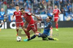 1. Bundesliga - Fußball - TSG 1899 Hoffenheim - FC Ingolstadt 04 - Zweikampf Darío Lezcano (11, FCI) Sebastian Rudy (TSG 6)