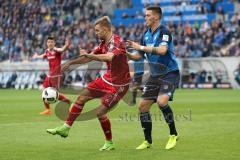 1. Bundesliga - Fußball - TSG 1899 Hoffenheim - FC Ingolstadt 04 - Zweikampgf Lukas Hinterseer (16, FCI) Niklas Süle (TSG 25)