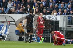 1. Bundesliga - Fußball - TSG 1899 Hoffenheim - FC Ingolstadt 04 - Sonny Kittel (21, FCI) gleich nach Einwechslung innerhalb einer Minute gelbe Karte