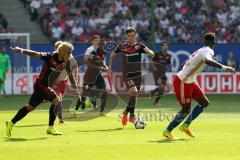 1. Bundesliga - Fußball - Hamburger SV - FC Ingolstadt 04 - mitte Pascal Groß (10, FCI) links Darío Lezcano (11, FCI) r