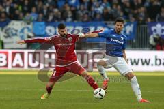 1. Bundesliga - Fußball - SV Darmstadt 98 - FC Ingolstadt 04 - Anthony Jung (3, FCI) und Immanuel Höhn (21 Darmstadt 98)