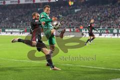 1. Bundesliga - Fußball - Werder Bremen - FC Ingolstadt 04 - Moritz Hartmann (9, FCI) Philipp Bargfrede (44 Bremen)