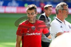 1. BL - Saison 2016/2017 - Hamburger SV - FC Ingolstadt 04 - Stefan Lex (#14 FCI) beim warm machen - Foto: Meyer Jürgen