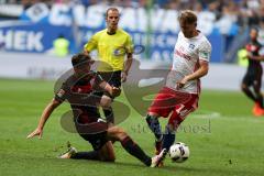 1. BL - Saison 2016/2017 - Hamburger SV - FC Ingolstadt 04 - Mathew Leckie (#7 FCI) - AAron Hunt (#14 Hamburg) - Foto: Meyer Jürgen