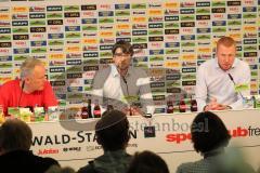 1. Bundesliga - Fußball - SC Freiburg - FC Ingolstadt 04 - Pressekonferenz nach dem Spiel, Cheftrainer Christian Streich (Trainer Freiburg)  und rechts Cheftrainer Maik Walpurgis (FCI)