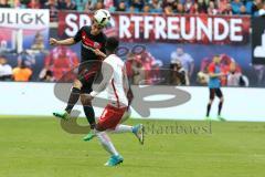 1. Bundesliga - Fußball - RB Leipzig - FC Ingolstadt 04 - Stefan Lex (14, FCI) Naby Keita (8 Leipzig)