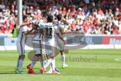 1. Bundesliga - Fußball - SC Freiburg - FC Ingolstadt 04 - Tor Jubel Vorlage Marcel Tisserand (32, FCI), Pascal Groß (10, FCI) Darío Lezcano (11, FCI)