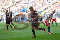 1. Bundesliga - Fußball - Hamburger SV - FC Ingolstadt 04 - Lukas Hinterseer (16, FCI) Tor zum Ausgleich 1:1 Jubel Gestik