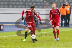 1. BL - Saison 2016/2017 - Hertha BSC - FC Ingolstadt 04 - Pascal Groß (#10 FCI) - Florent Hadergjonaj (#33 FCI) - Foto: Meyer Jürgen