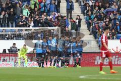 1. Bundesliga - Fußball - TSG 1899 Hoffenheim - FC Ingolstadt 04 - Tor Hoffenheim Torwart Martin Hansen (35, FCI)  geknickt