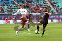 1. Bundesliga - Fußball - RB Leipzig - FC Ingolstadt 04 - Yussuf Poulsen (9 Leipzig) Mathew Leckie (7, FCI)