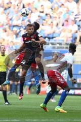 1. Bundesliga - Fußball - Hamburger SV - FC Ingolstadt 04 - Lukas Hinterseer (16, FCI) Kopfball Duell