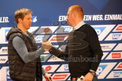 1. Bundesliga - Fußball - TSG 1899 Hoffenheim - FC Ingolstadt 04 - Pressekonferenz nach dem Spiel Cheftrainer Julian Nagelsmann (TSG) und Cheftrainer Maik Walpurgis (FCI)