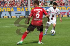 1. Bundesliga - Fußball - SC Freiburg - FC Ingolstadt 04 - Abrashi, Amir (6 Freiburg Almog Cohen (36, FCI)