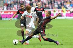 1. Bundesliga - Fußball - 1. FC Köln - FC Ingolstadt 04 - Dominique Heintz (3 Köln) und Marcel Tisserand (32, FCI) Zweikampf