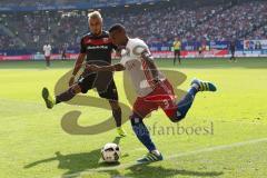 1. Bundesliga - Fußball - Hamburger SV - FC Ingolstadt 04 - Darío Lezcano (11, FCI) Cleber Janderson Pereira Reis (3 HSV)