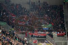 1. Bundesliga - Fußball - FC Augsburg - FC Ingolstadt 04 - FCI Fans Jubel Fahnen Kurve