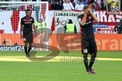 1. BL - Saison 2016/2017 - FSV Mainz 05 - FC Ingolstadt 04 - Lukas Hinterseer (#16 FCI) enttäuscht  - Marvin Matip (#34 FCI) - Foto: Meyer Jürgen