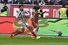 1. Bundesliga - Fußball - Eintracht Frankfurt - FC Ingolstadt 04 - Michael Hector (15 Frankfurt) Markus Suttner (29, FCI)