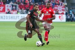 1. BL - Saison 2016/2017 - FSV Mainz 05 - FC Ingolstadt 04 - Marvin Matip (#34 FCI) - Jhon Cordoba (#15 Mainz) - Foto: Meyer Jürgen