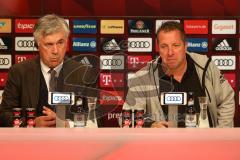 1. Bundesliga - Fußball - FC Bayern - FC Ingolstadt 04 - Pressekonferenz nach dem Spiel Cheftrainer Carlo Ancelotti (Bayern)und Cheftrainer Markus Kauczinski (FCI)