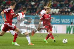 1. Bundesliga - Fußball - FC Augsburg - FC Ingolstadt 04 - rechts Sonny Kittel (21, FCI)