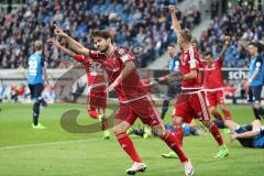 1. Bundesliga - Fußball - TSG 1899 Hoffenheim - FC Ingolstadt 04 - Tor Jubel Romain Brégerie (18, FCI) Lukas Hinterseer (16, FCI) Eigentor Hoffenheim