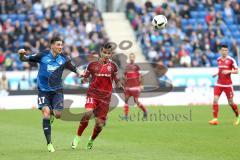 1. Bundesliga - Fußball - TSG 1899 Hoffenheim - FC Ingolstadt 04 - Steven Zuber (TSG 17) Darío Lezcano (11, FCI)