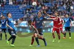 1. Bundesliga - Fußball - TSG 1899 Hoffenheim - FC Ingolstadt 04 - Kampf um den Ball Darío Lezcano (11, FCI) Benjamin Hübner (TSG 21)