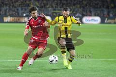 1. Bundesliga - Fußball - Borussia Dortmund - FC Ingolstadt 04 - 1:0 - Zeikampf Romain Brégerie (18, FCI) Gonzalo Castro (BVB 27)