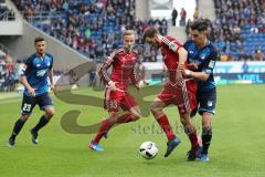 1. Bundesliga - Fußball - TSG 1899 Hoffenheim - FC Ingolstadt 04 - Pascal Groß (10, FCI) Benjamin Hübner (TSG 21) Zweikampf