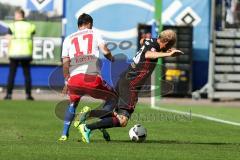 1. BL - Saison 2016/2017 - Hamburger SV - FC Ingolstadt 04 - Tobias Levels (#28 FCI) - Filip Kostic (#17 Hamburg) - Foto: Meyer Jürgen